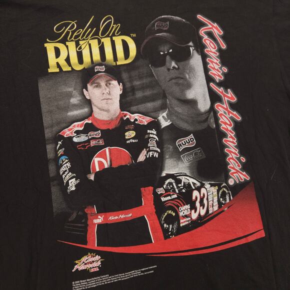 NASCAR Kevin Harvick Graphic Racing T Shirt Mens Size Large L Black - Picture 10 of 10